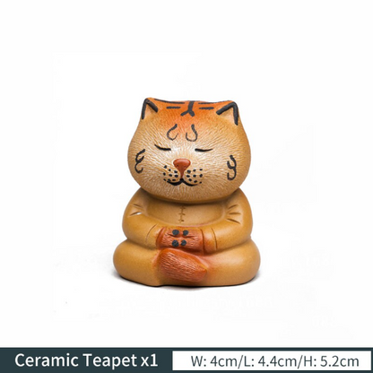 Mascotte de Thé Tigre Rugissant en Argile