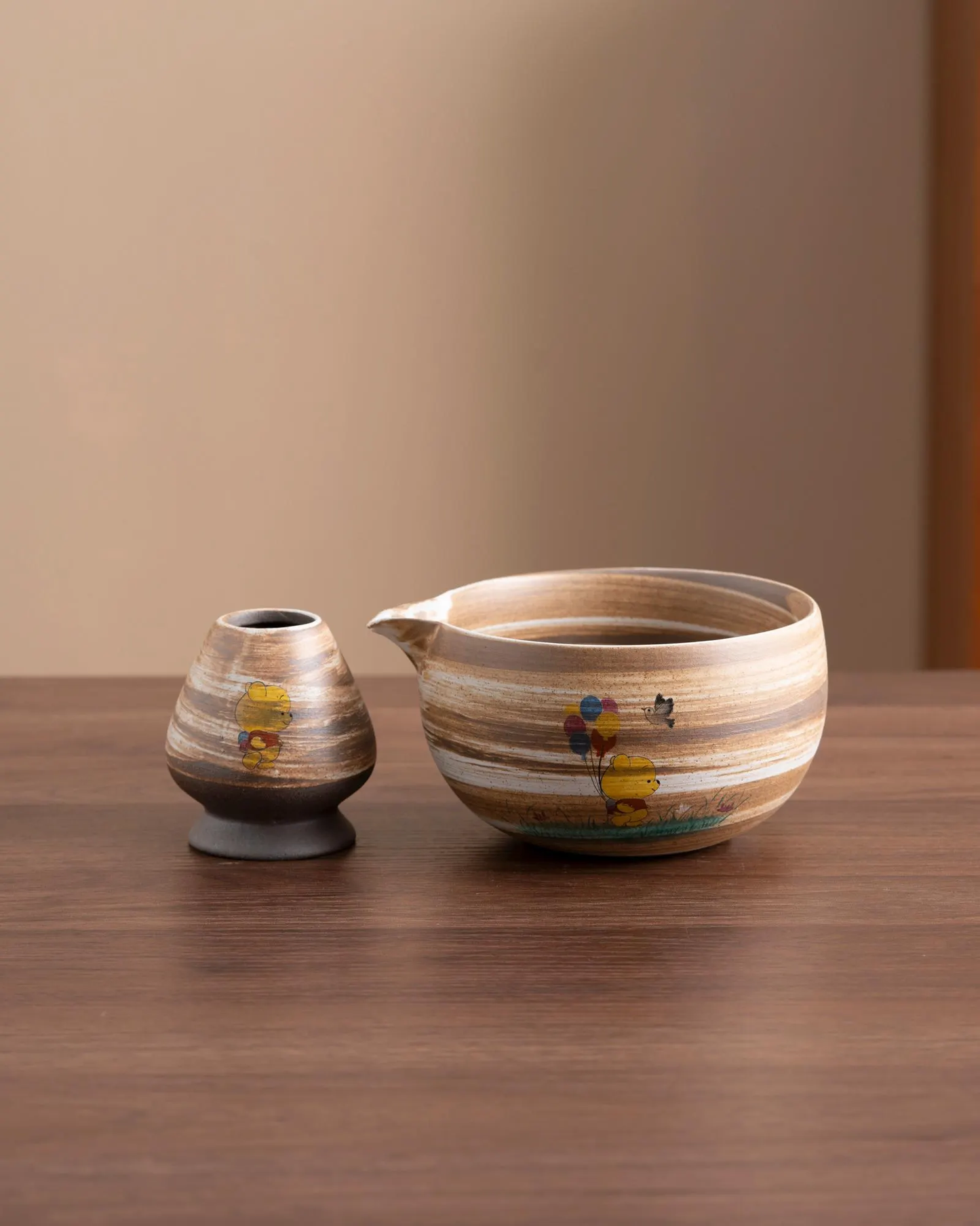 Set Matcha 450ml Floral Petite Taille Cadeau Idéal