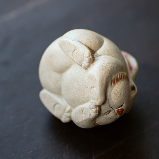 Mascotte de Thé Cerf Sacré en Argile
