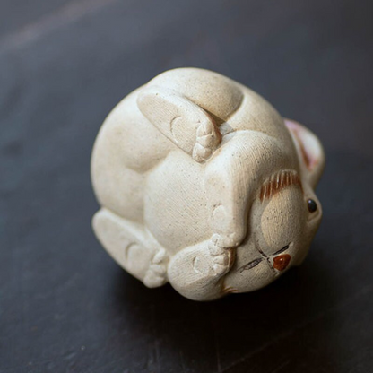 Mascotte de Thé Cerf Sacré en Argile