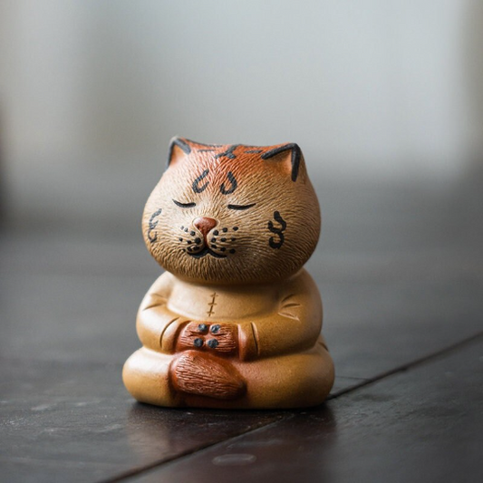 Mascotte de Thé Tigre Rugissant en Argile