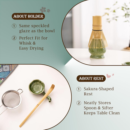 Set Matcha 500ml Sakura Fleurs Cerisier Rose