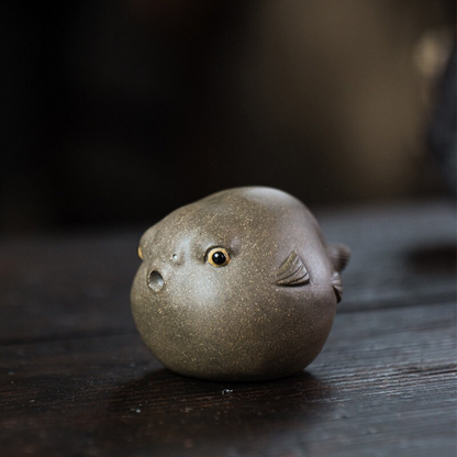 Mascotte de Thé Hibou Sage en Céramique