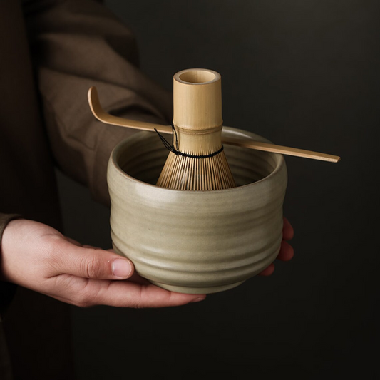 Set Matcha 470ml Japonais Authentique Bambou Fouet