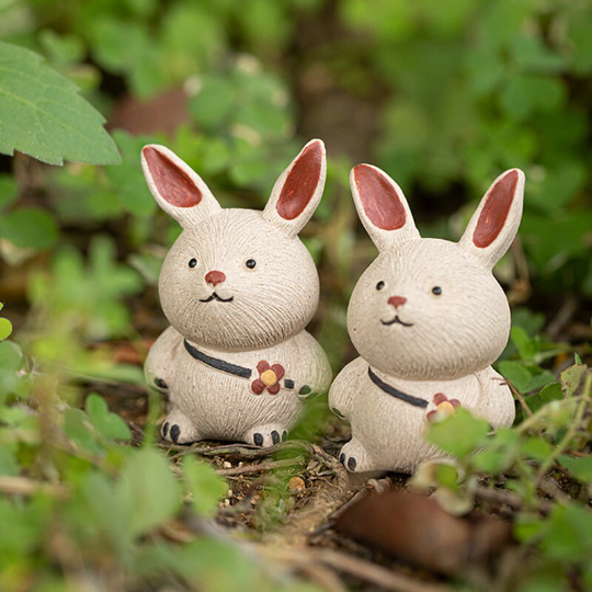 Mascottes de thé 2 lapins