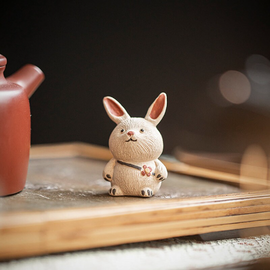 Mascottes de thé 2 lapins