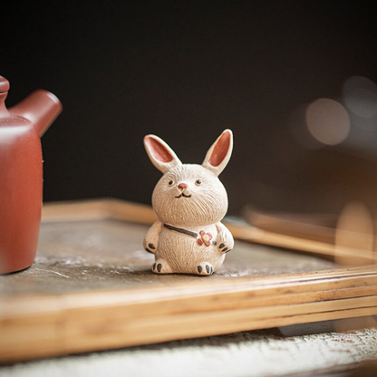 Mascottes de thé 2 lapins