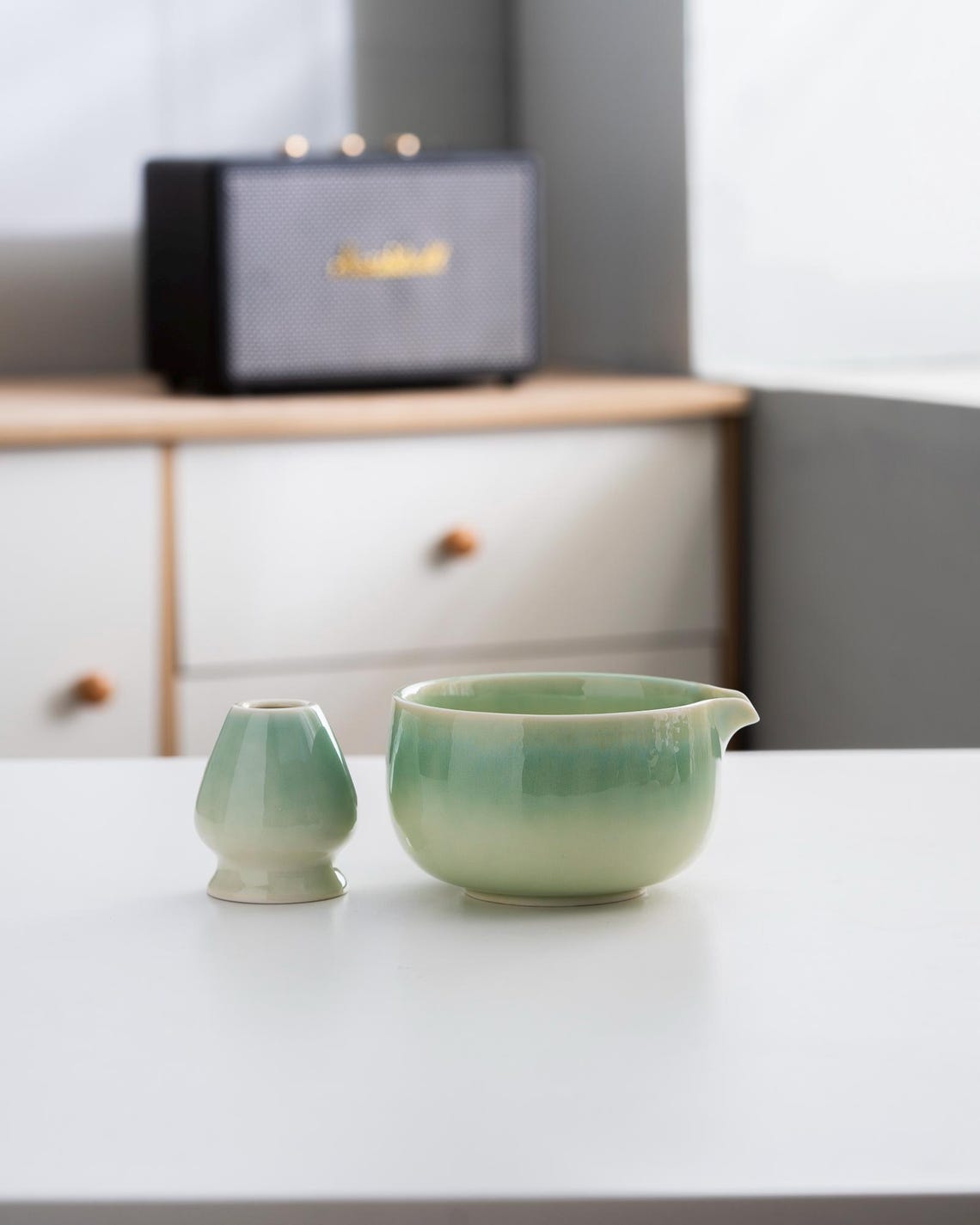 Set de Matcha bleu-vert 450ml