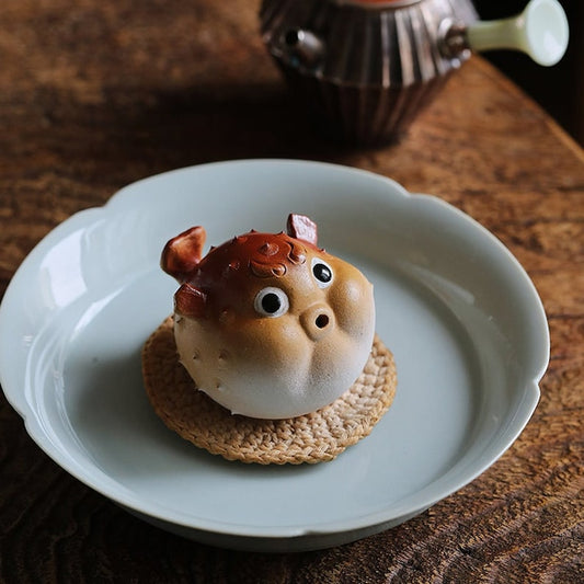 Mascotte de thé â Grenouille argile