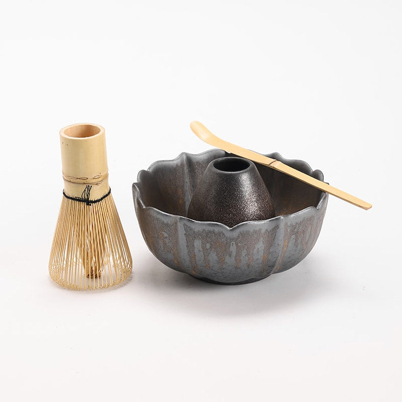 Set Matcha 500ml Céramique Fouet Bambou Support