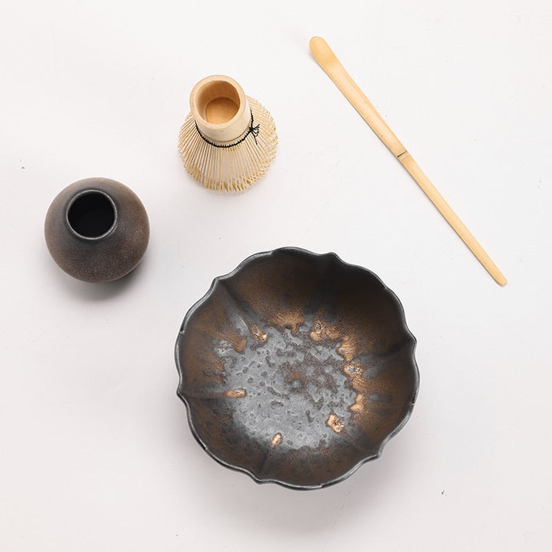 Set Matcha 500ml Céramique Fouet Bambou Support
