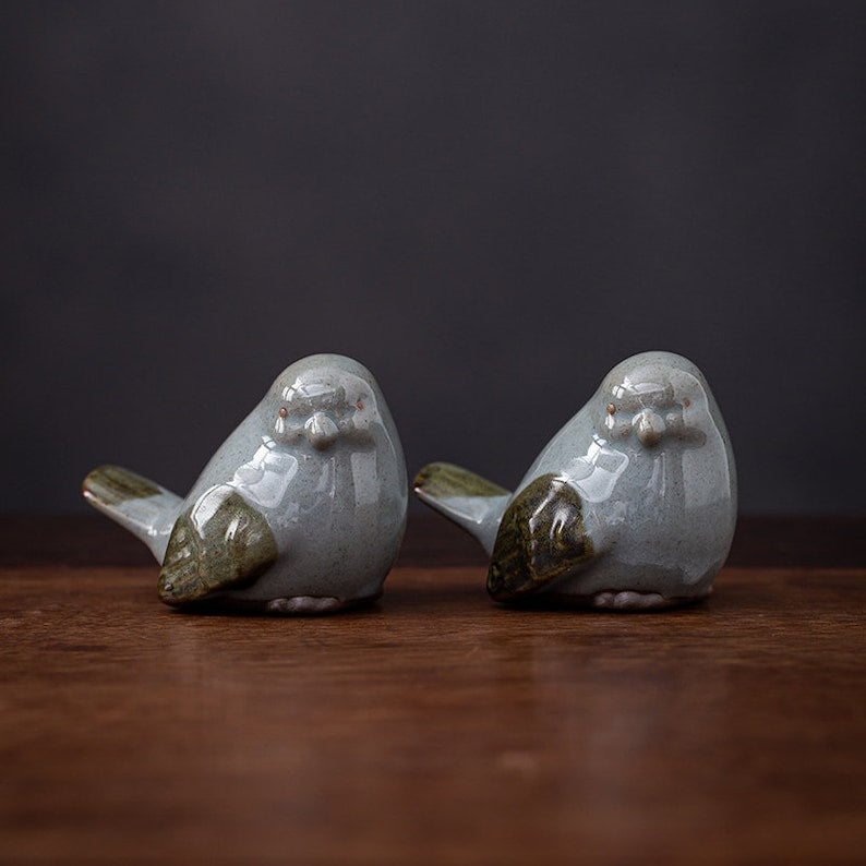 Mascottes de thé 2 oiseaux