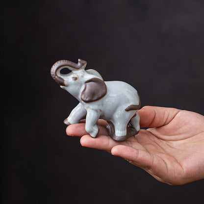 Mascottes de thé éléphant blanc marron