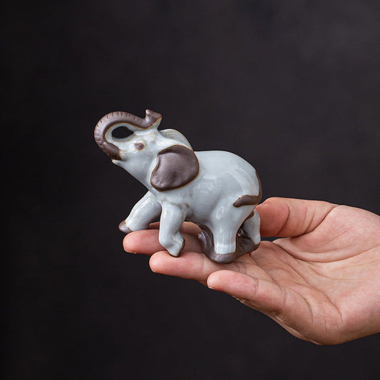 Mascottes de thé éléphant blanc marron