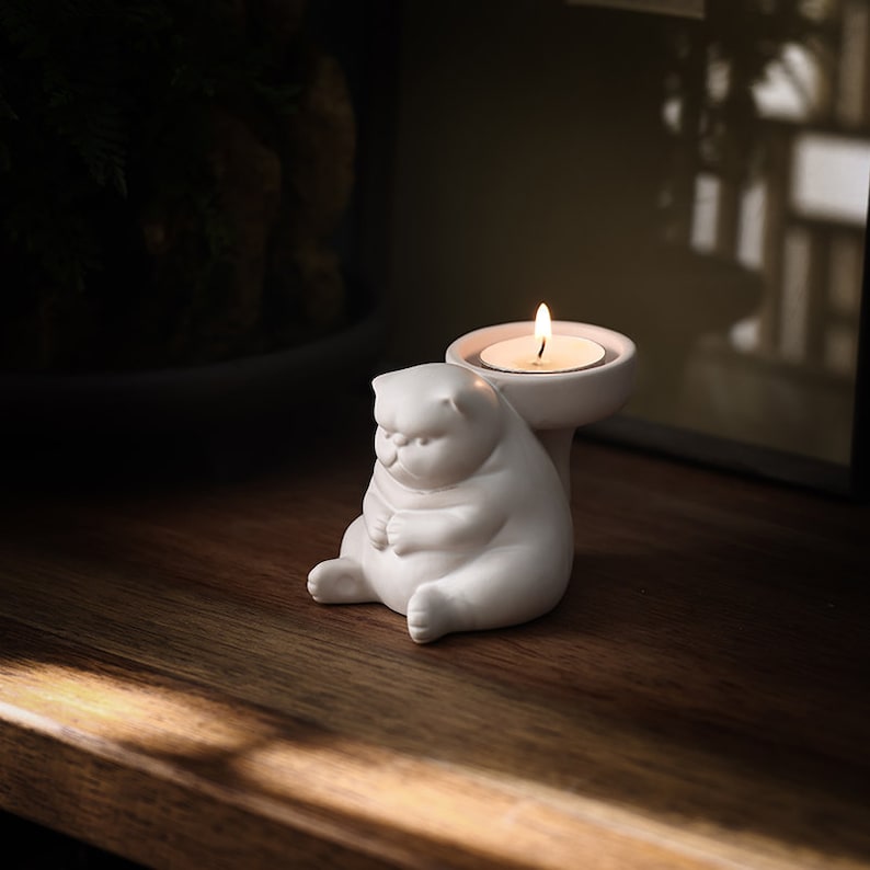Mascottes de thé chat deux couleurs