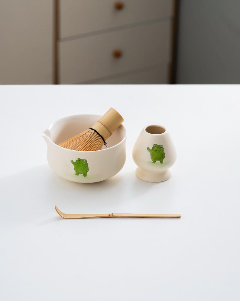 Set Matcha 450ml Bol Céramique Élégant Japonais