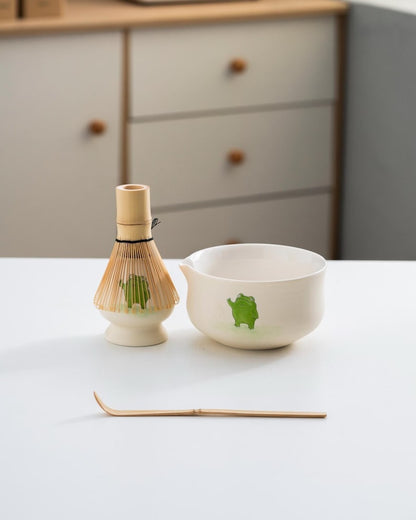 Set Matcha 450ml Bol Céramique Élégant Japonais