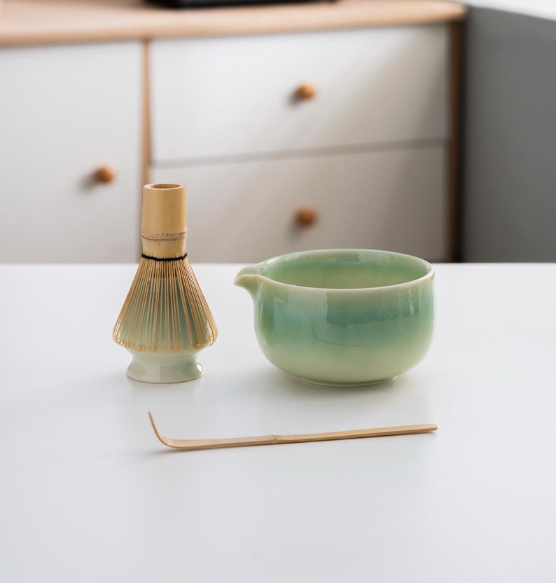 Set de Matcha bleu-vert 450ml