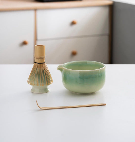 Set de Matcha bleu-vert 450ml