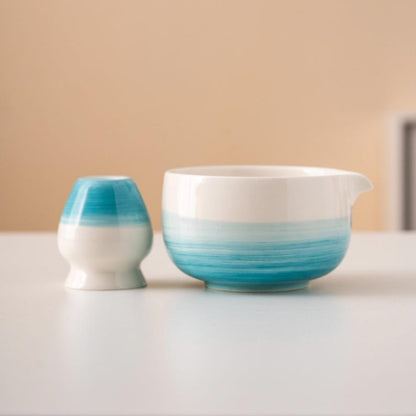 Set de Matcha ceramique 450ml belu ciel