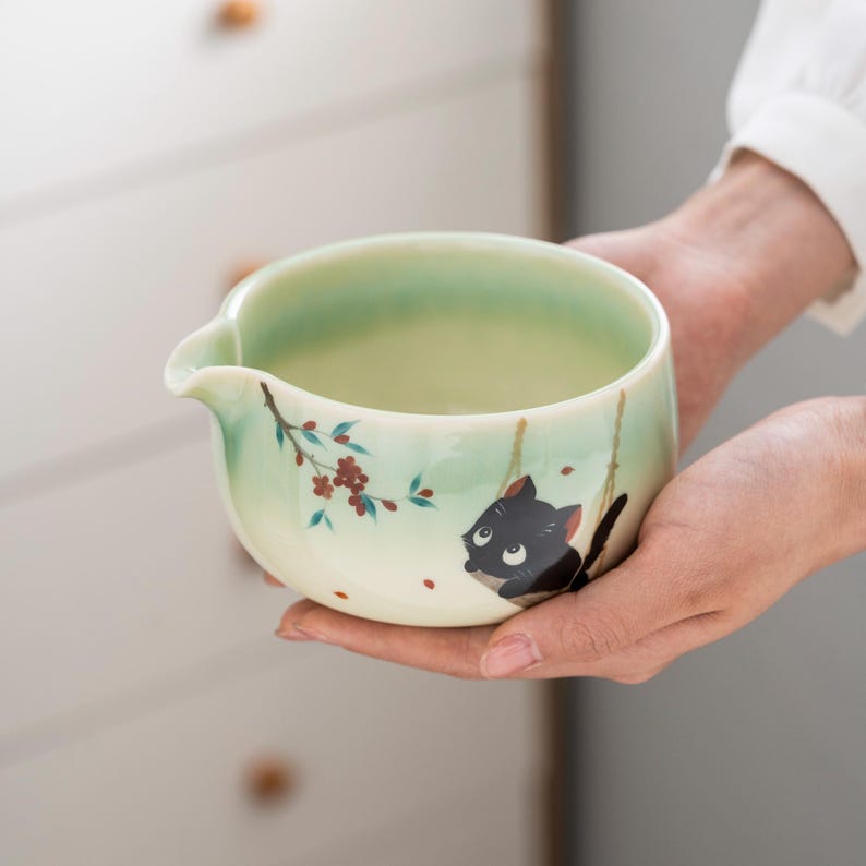 Set de matcha 450ml chat noir sakura