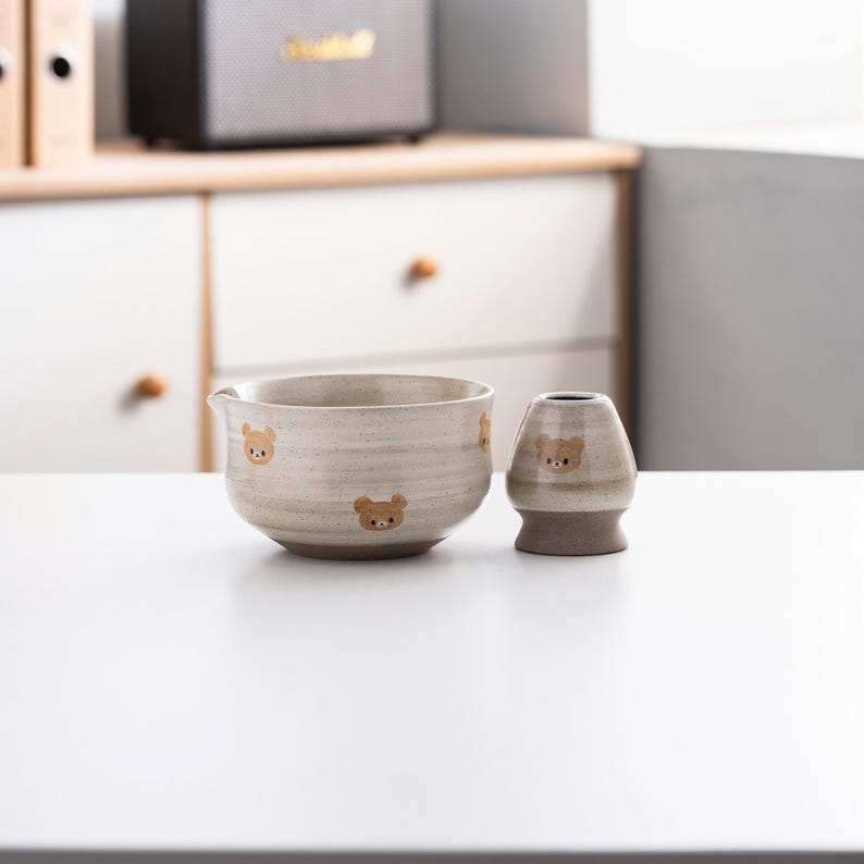 Set de matcha 450ml marron ours