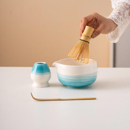 Set de Matcha ceramique 450ml belu ciel
