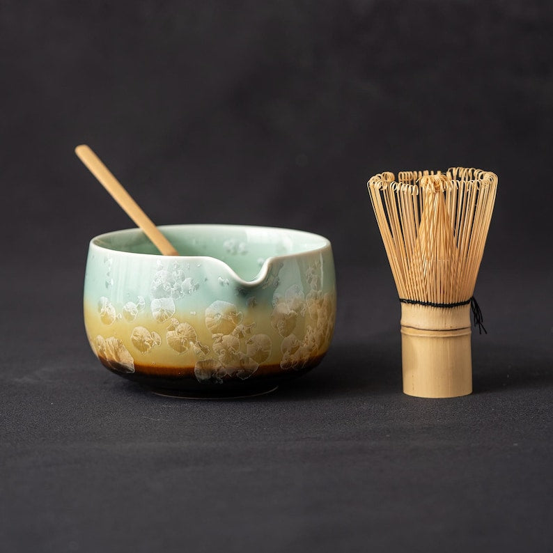Set de Matcha cristaline 450ml couleur café