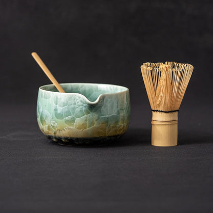 Set de Matcha cristaline 450ml tons terreux