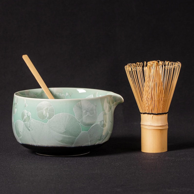 Set de Matcha cristaline 450ml glaçure