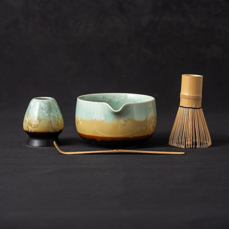 Set de Matcha cristaline 450ml couleur café