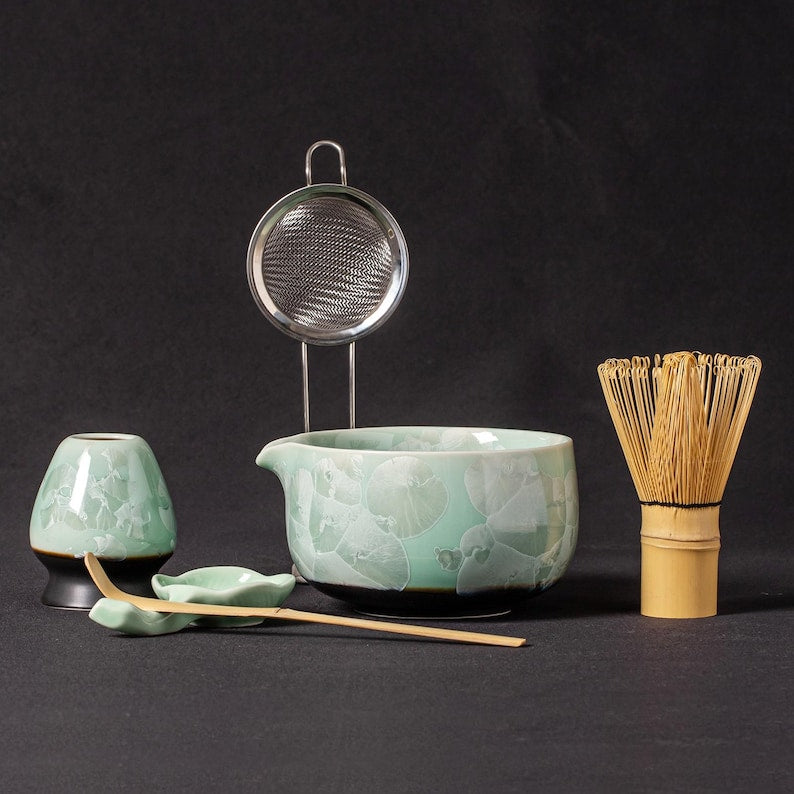 Set de Matcha cristaline 450ml glaçure