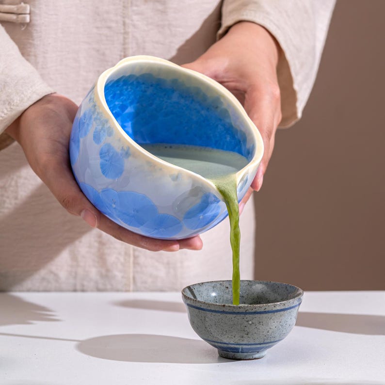 Set Matcha 700ml Céramique Grand Bol Tamis Scoop