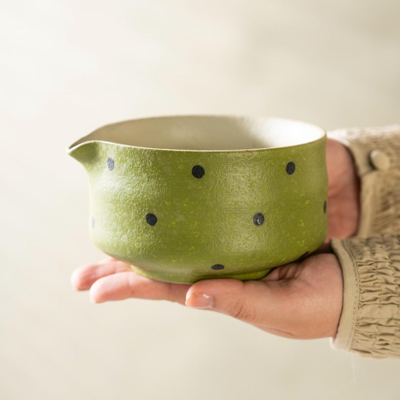 Set Matcha 500ml Artisanal Bol Spout Cérémoniel