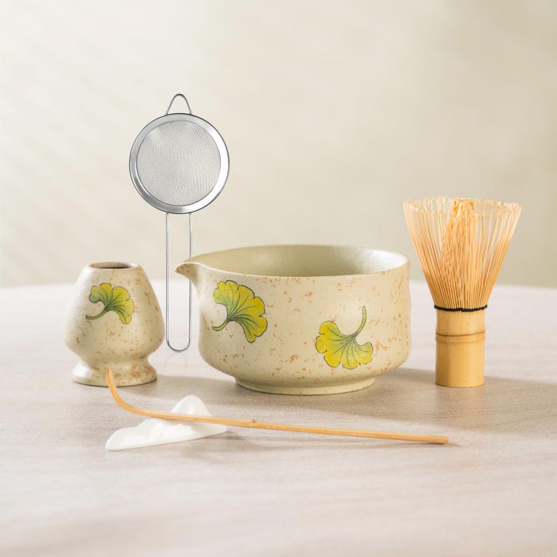Set Matcha 500ml Glaçure Naturelle Bol Japonais