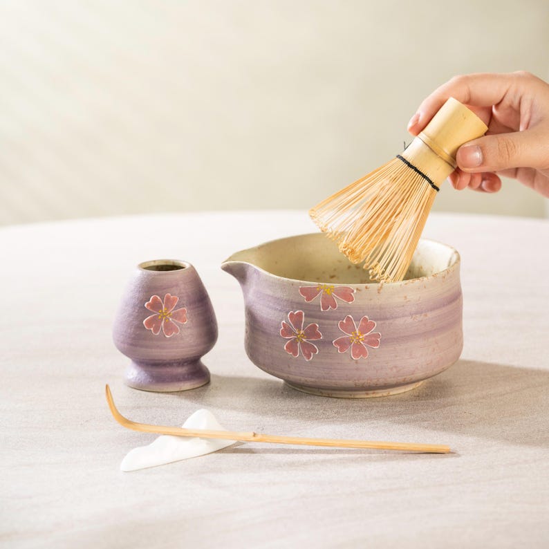 Set Matcha 500ml Bol Chawan Style Épuré Neutre