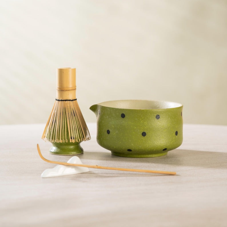 Set Matcha 500ml Artisanal Bol Spout Cérémoniel