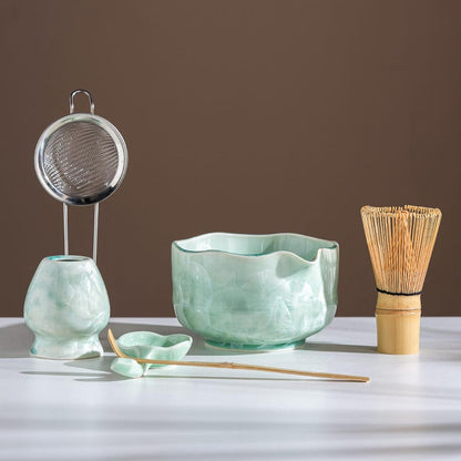 Set Matcha 600ml Bol Profond Fouet Bambou Sifter