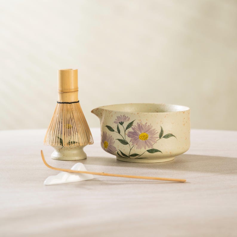 Set Matcha 500ml Céramique Émaillé Anti-Résidu
