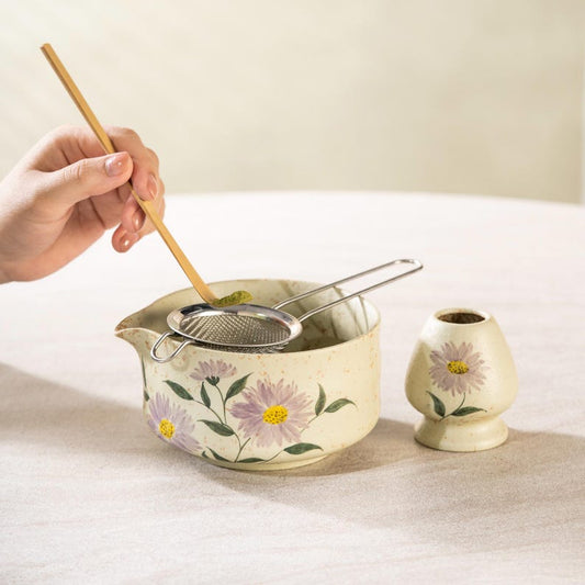 Set Matcha 500ml Céramique Émaillé Anti-Résidu