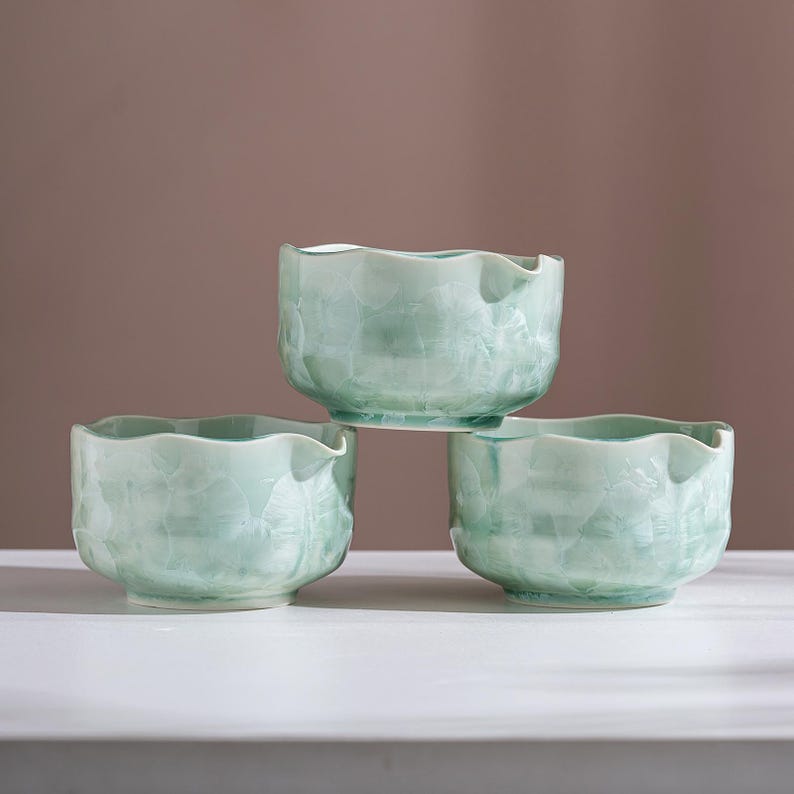 Set Matcha 600ml Bol Large Dégradé Vert Profond