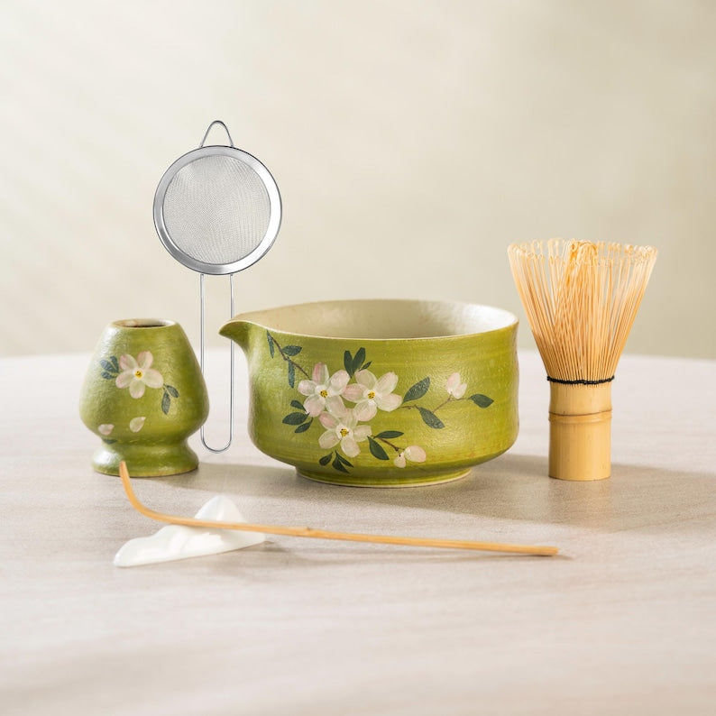 Set Matcha 500ml Complet Fouet Scoop Holder
