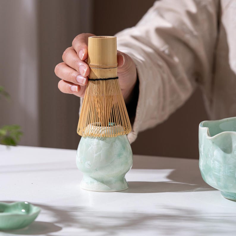 Set Matcha 600ml Bol Profond Fouet Bambou Sifter