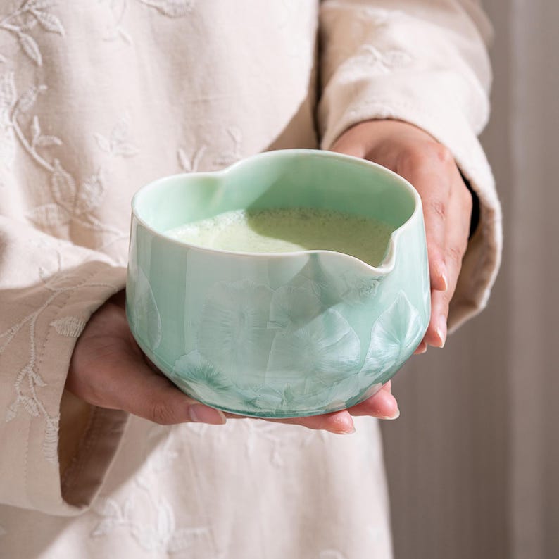 Set Matcha 600ml Bol Large Dégradé Vert Profond