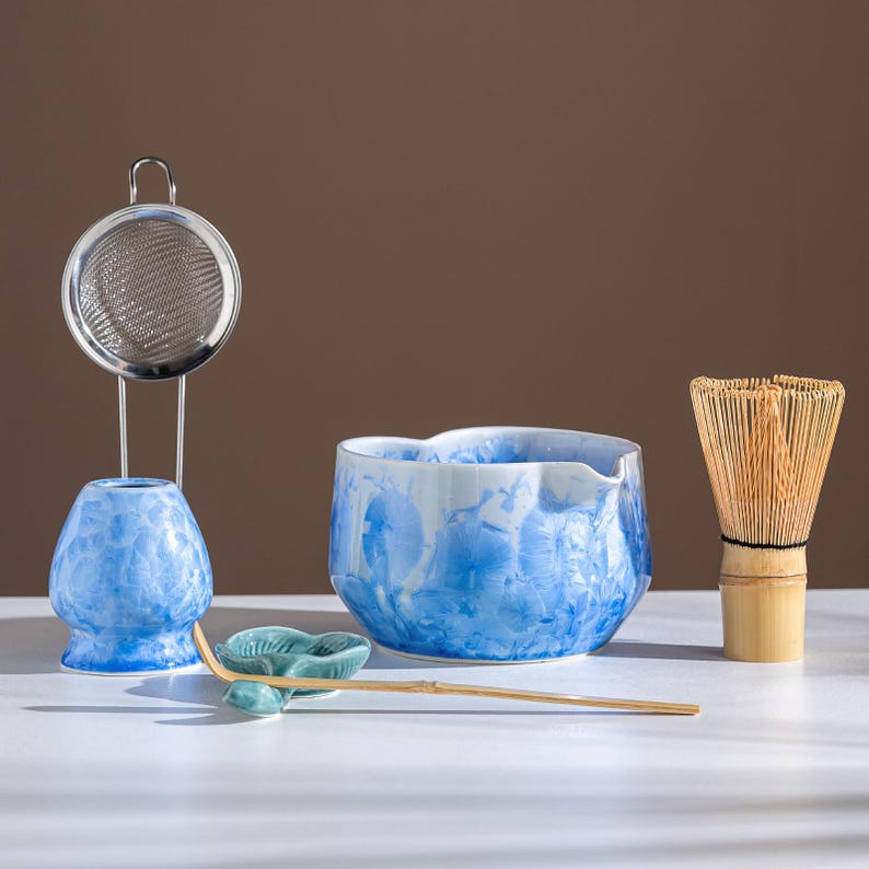 Set Matcha 600ml Fouet Fin Tamis Scoop Stand