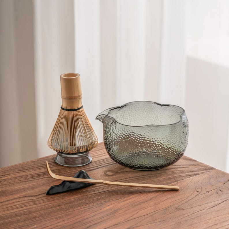 Set Matcha 580ml Céramique Spout Élégant Beige