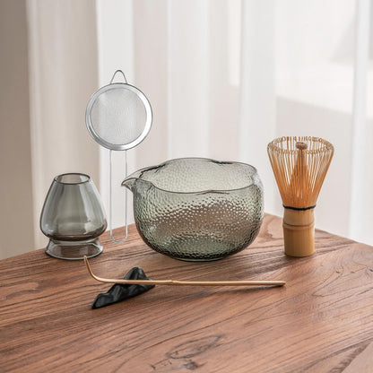 Set Matcha 580ml Céramique Spout Élégant Beige