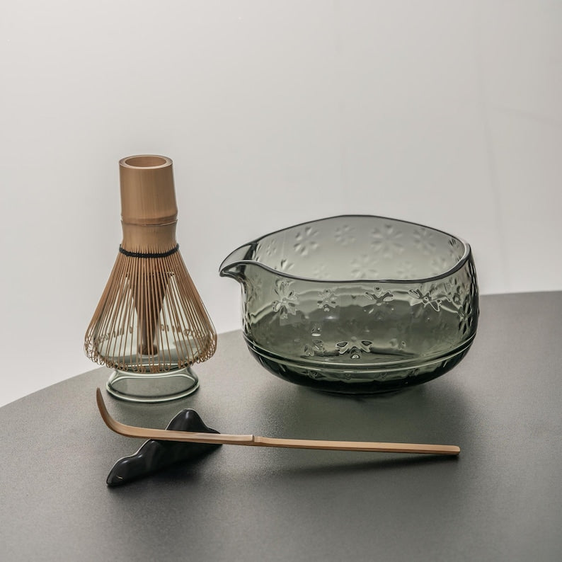 Set Matcha 600ml Glaçure Profonde Mouchetée Zen