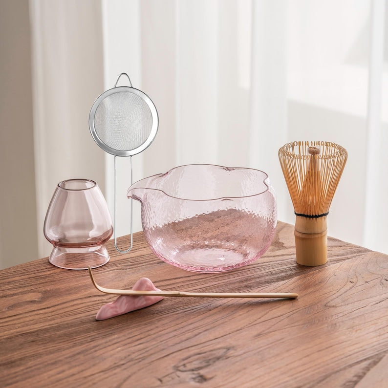 Set Matcha 580ml Céramique Spout Élégant Beige