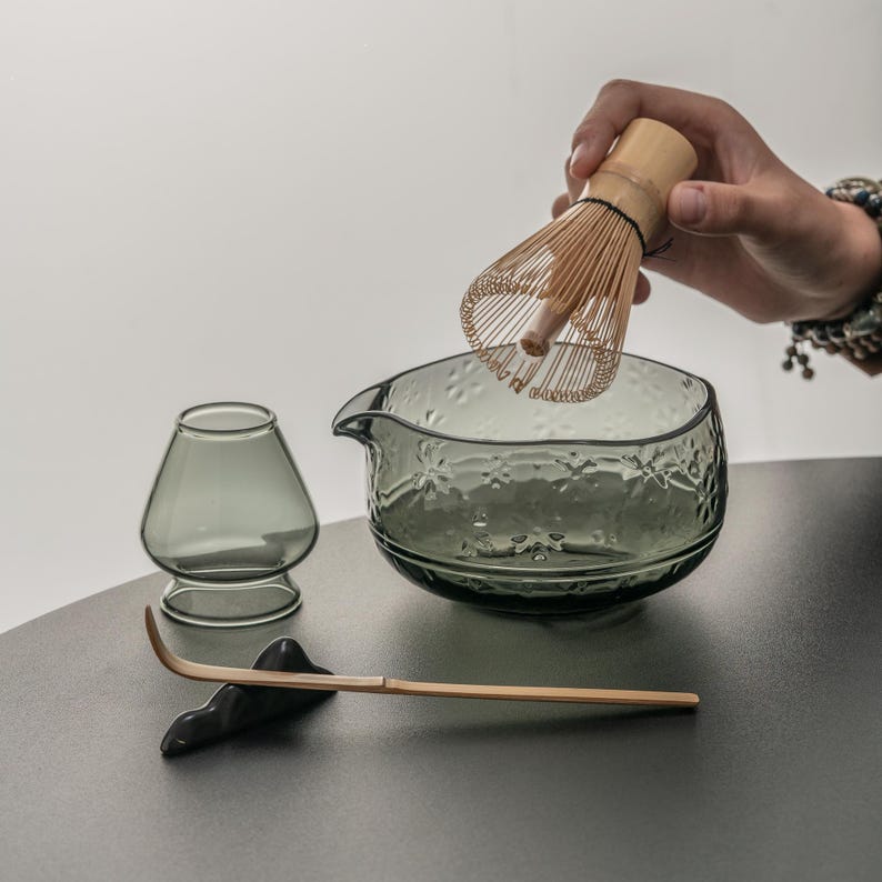 Set Matcha 600ml Glaçure Profonde Mouchetée Zen